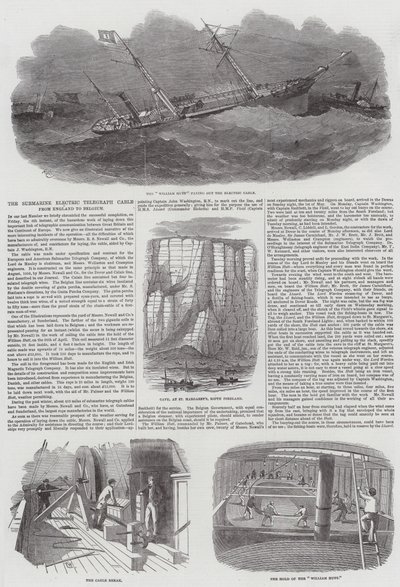 The Submarine Electric Telegraph Cable from England to Belgium by Edwin Weedon